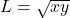 L = \sqrt{xy}
