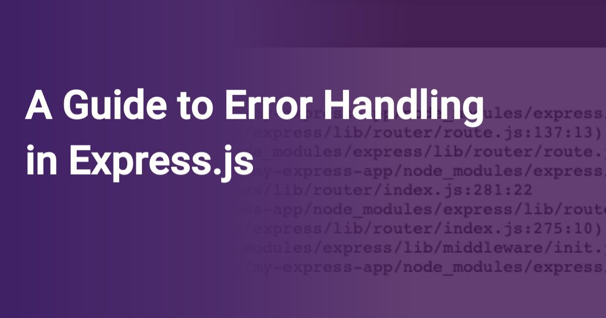Error Handling in Express.js