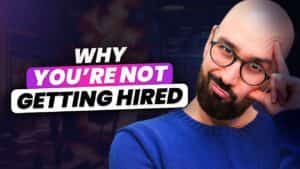 Progressive Robot Company thumbnail with bald man in glasses and text: WHY YOU’RE NOT GETTING HIRED