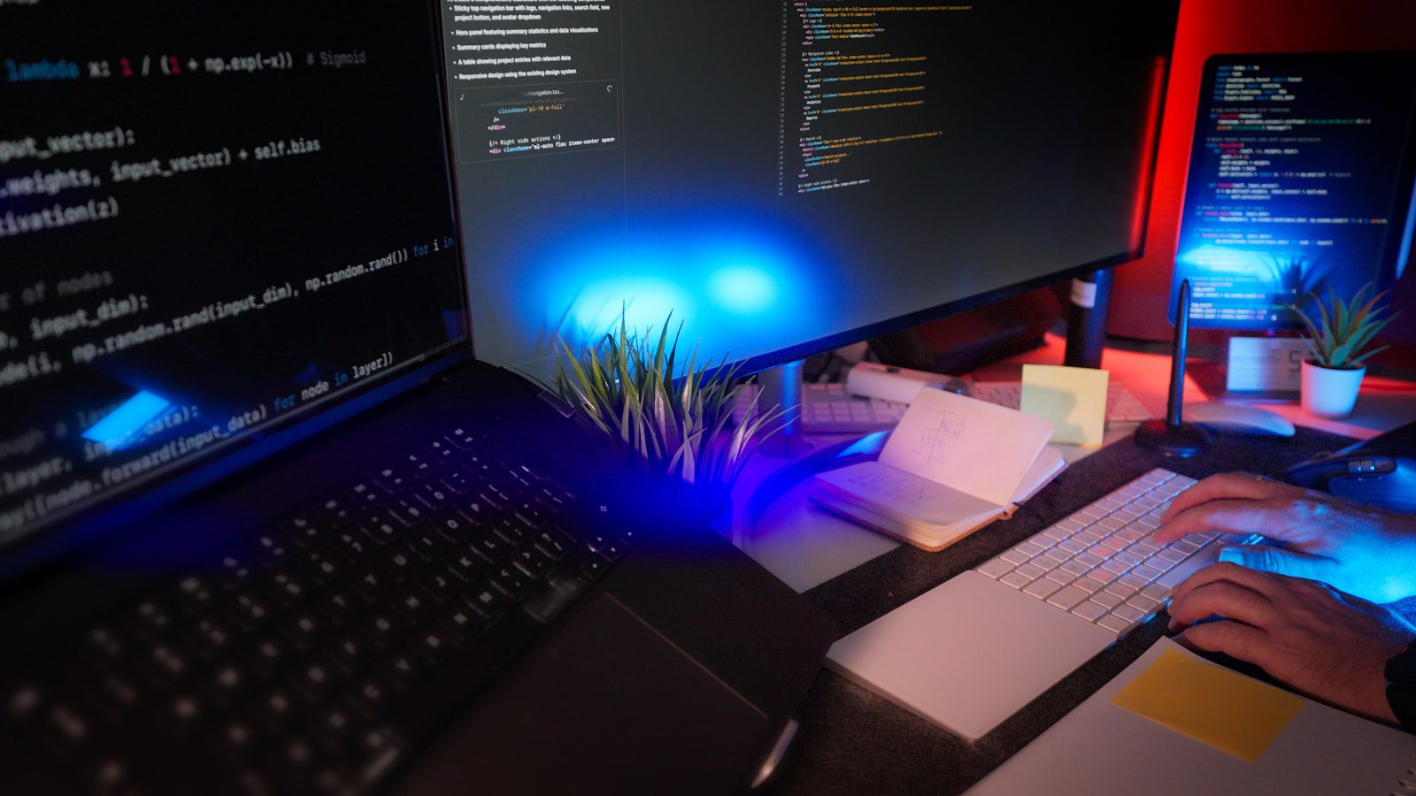 Code Execution with MCP: 7 Powerful Agent System Lessons 12 Programmer workstation with multiple monitors representing implementation steps for MCP agents