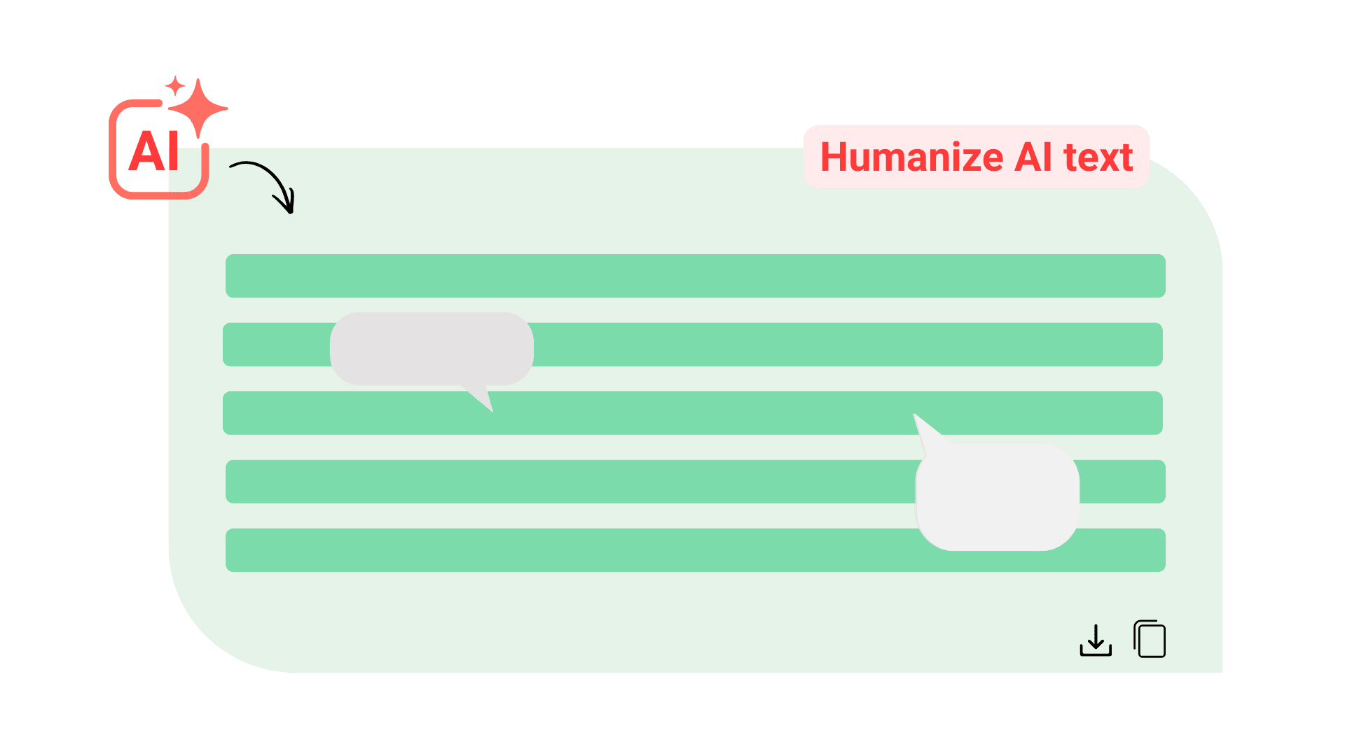 Rehumanize.io review showing AI text transformed into natural human writing