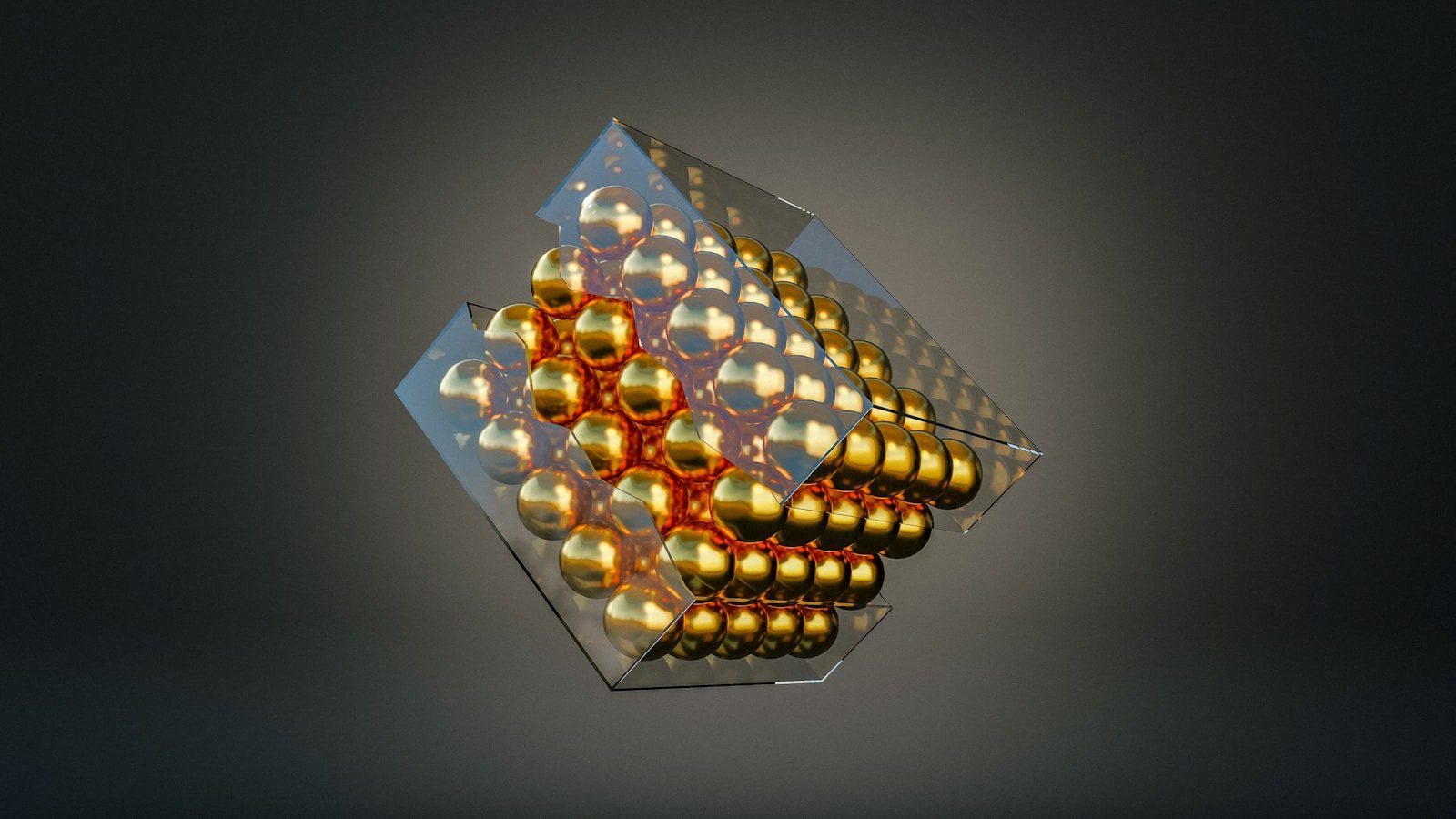 Metallic 3D structure representing O-Voxel and sparse compression