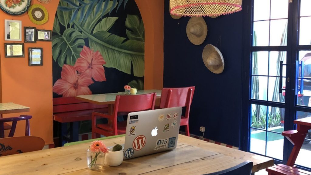 Anywhere Office remote worker using a laptop for secure hybrid access