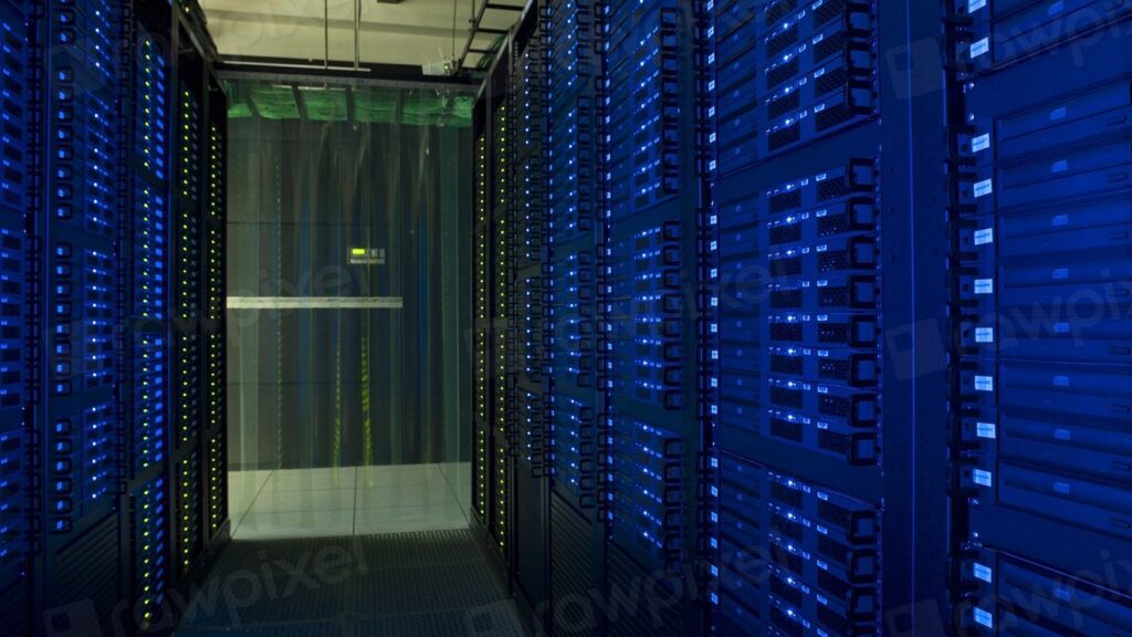 DORA compliance ICT asset mapping shown through grid computing cable racks
