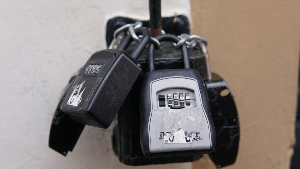 DORA compliance controls represented by combination locks and a chained box
