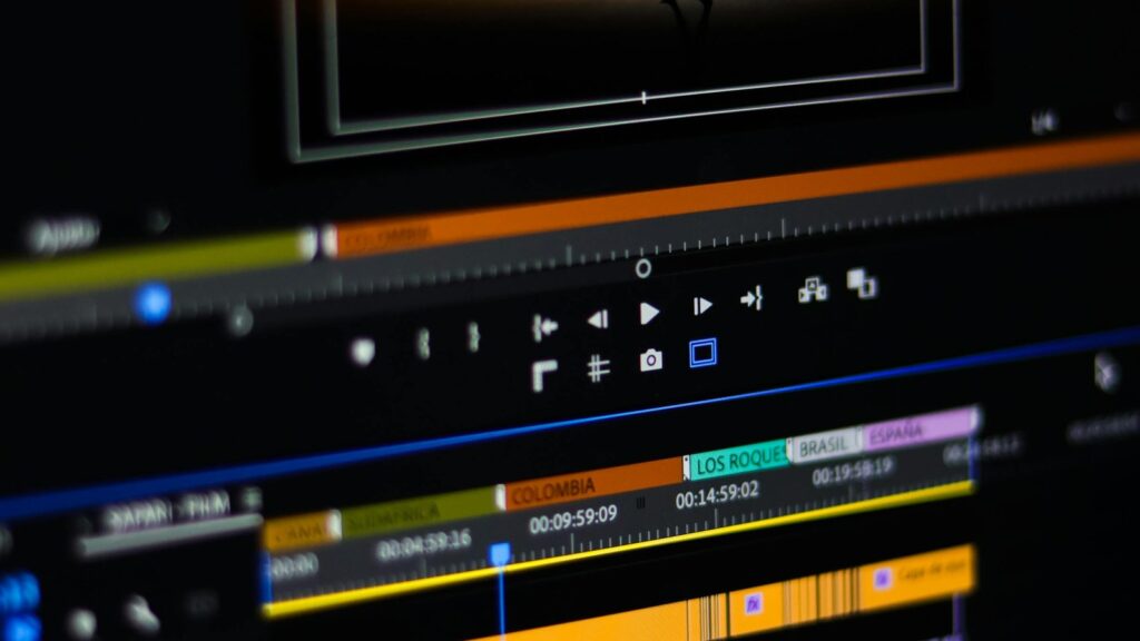 GeniLoop image and video generation interface concept shown with an editing screen and visual timeline.