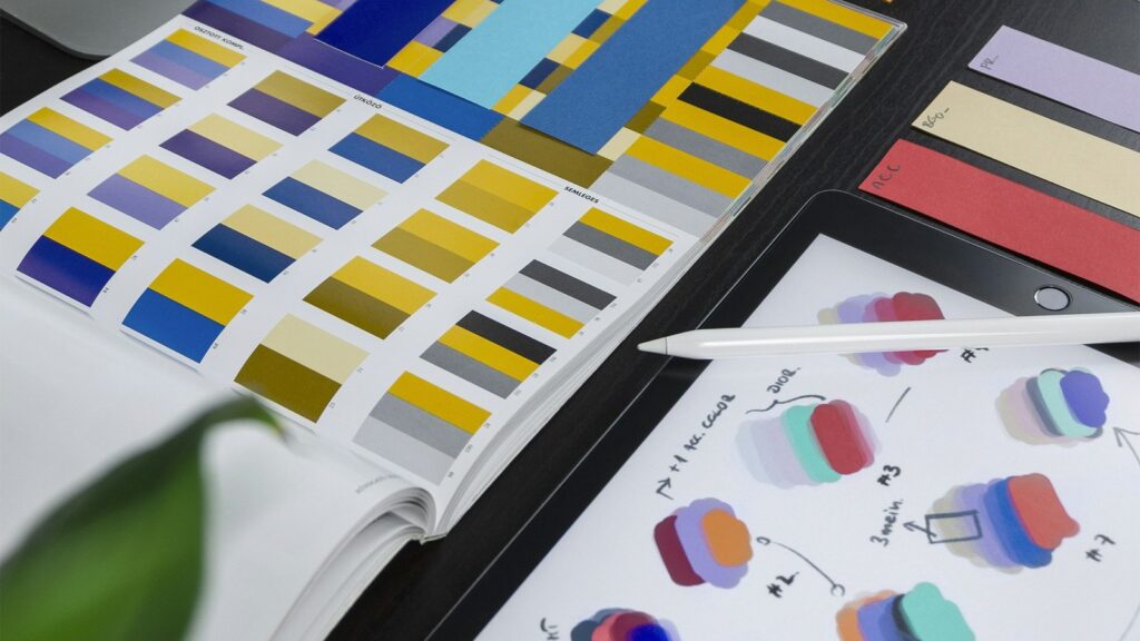 Colour and interface design materials for an accessible internal software design system