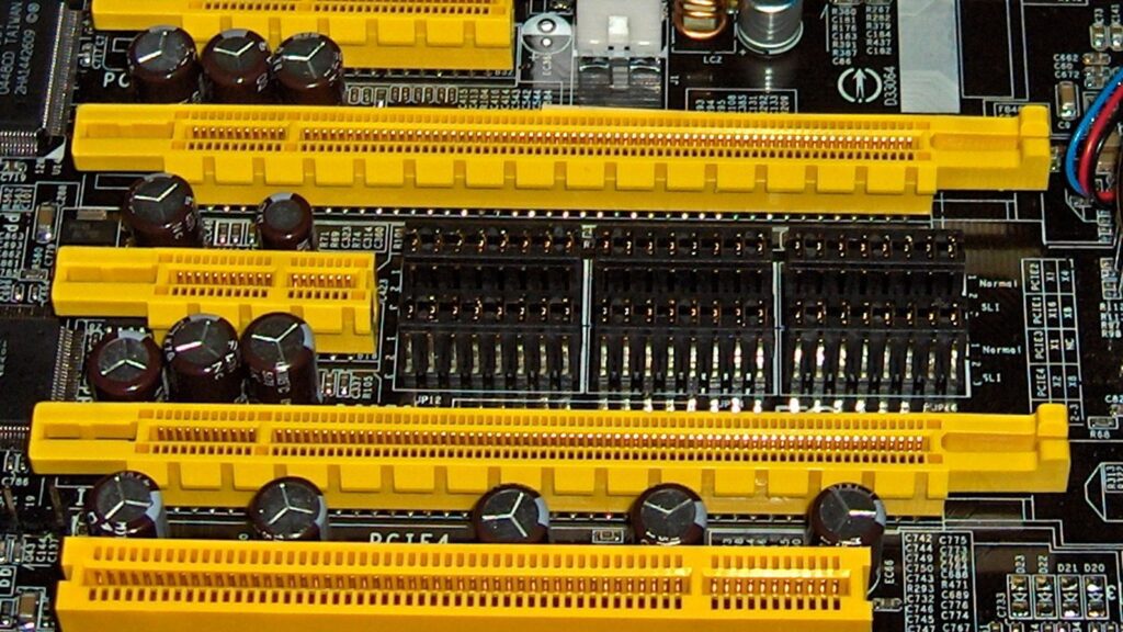 PCIe 8.0 lane planning represented by real PCI Express slots on a motherboard