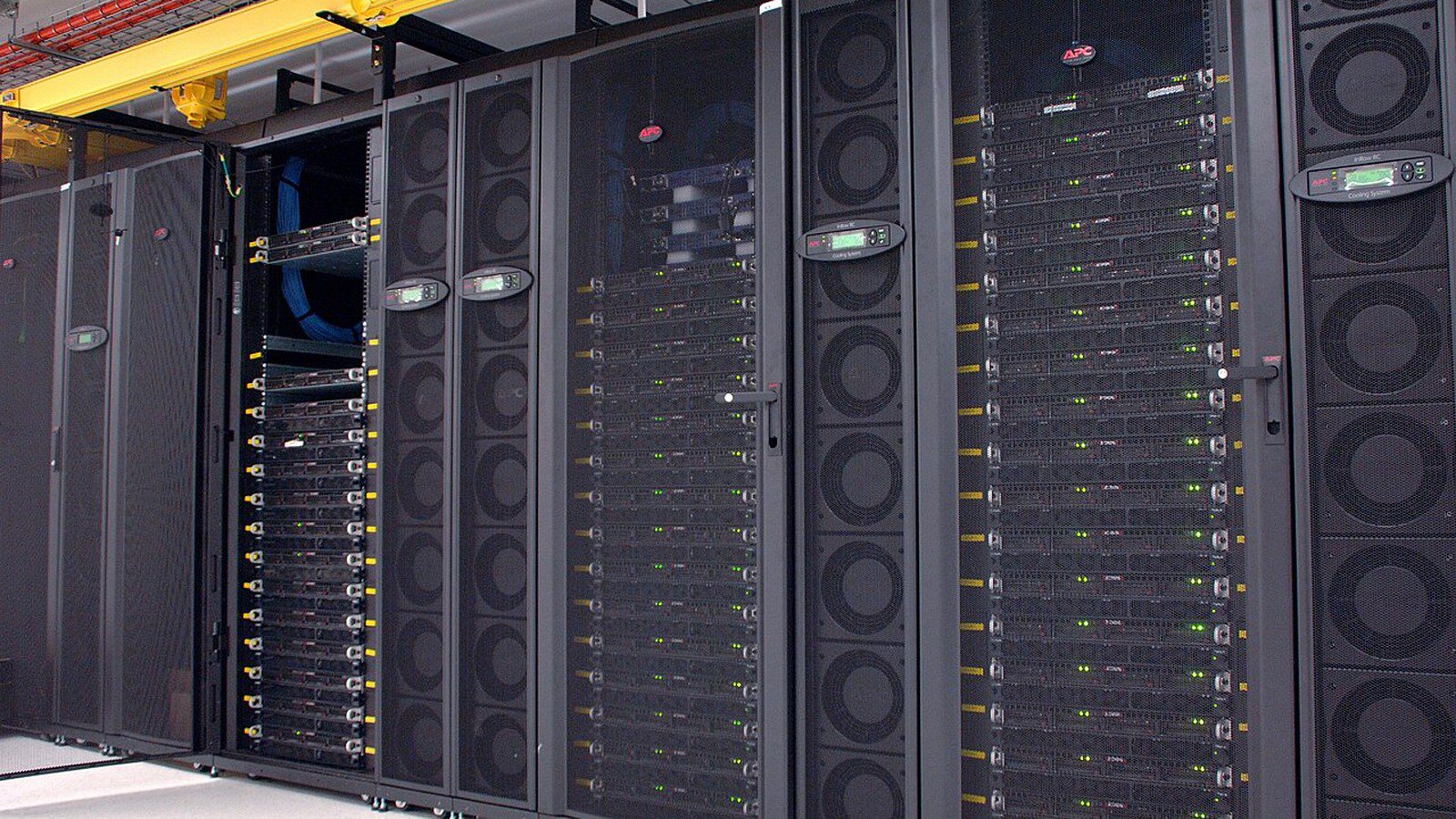 PCIe enterprise AI GPU infrastructure shown with a real GPU cluster in a data centre