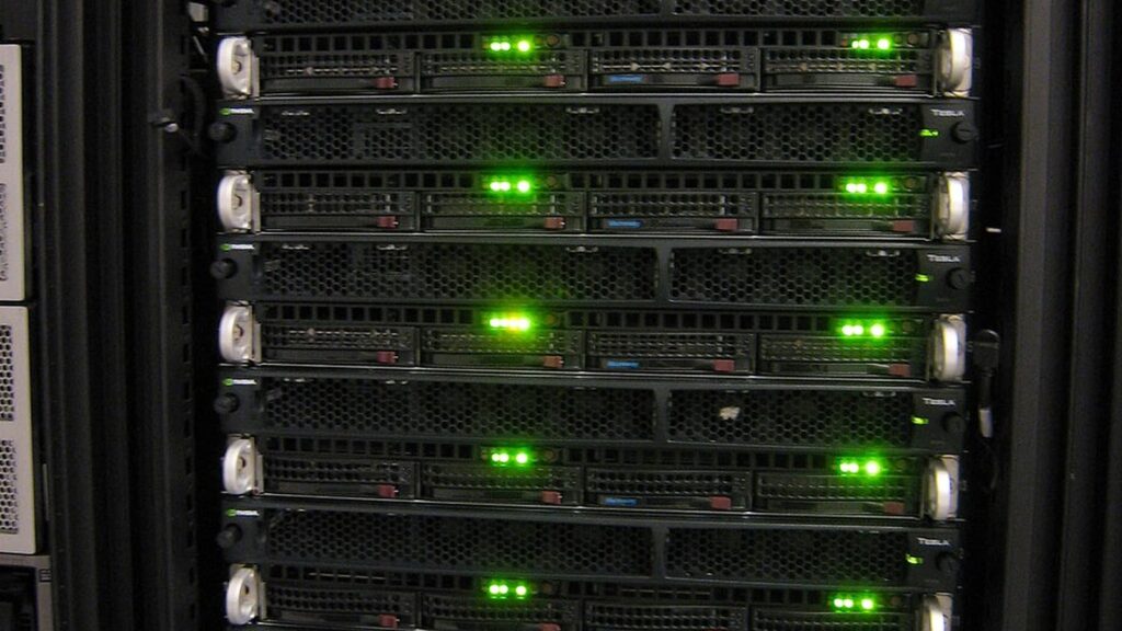 PCIe enterprise AI GPU cluster planning shown with real NVIDIA Tesla GPU hardware