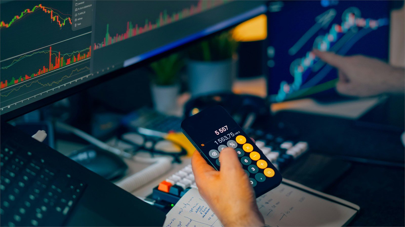 trading charts and analytics screens representing faster global market shift detection