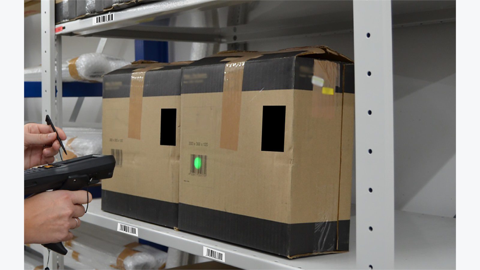Cloud-Based Inventory Tracking: 7 Smart Auto Shop Setups 15 barcode scanner on storage shelves for mobile counts and bin control in auto shop inventory tracking