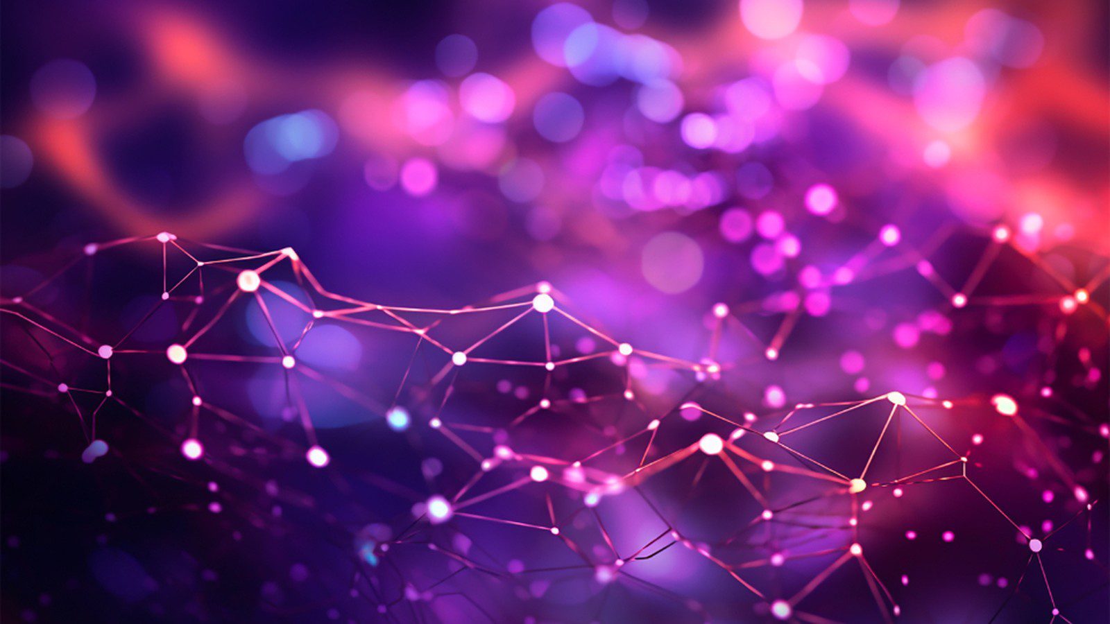 Data Mesh Architecture: connected technology network representing federated data domains