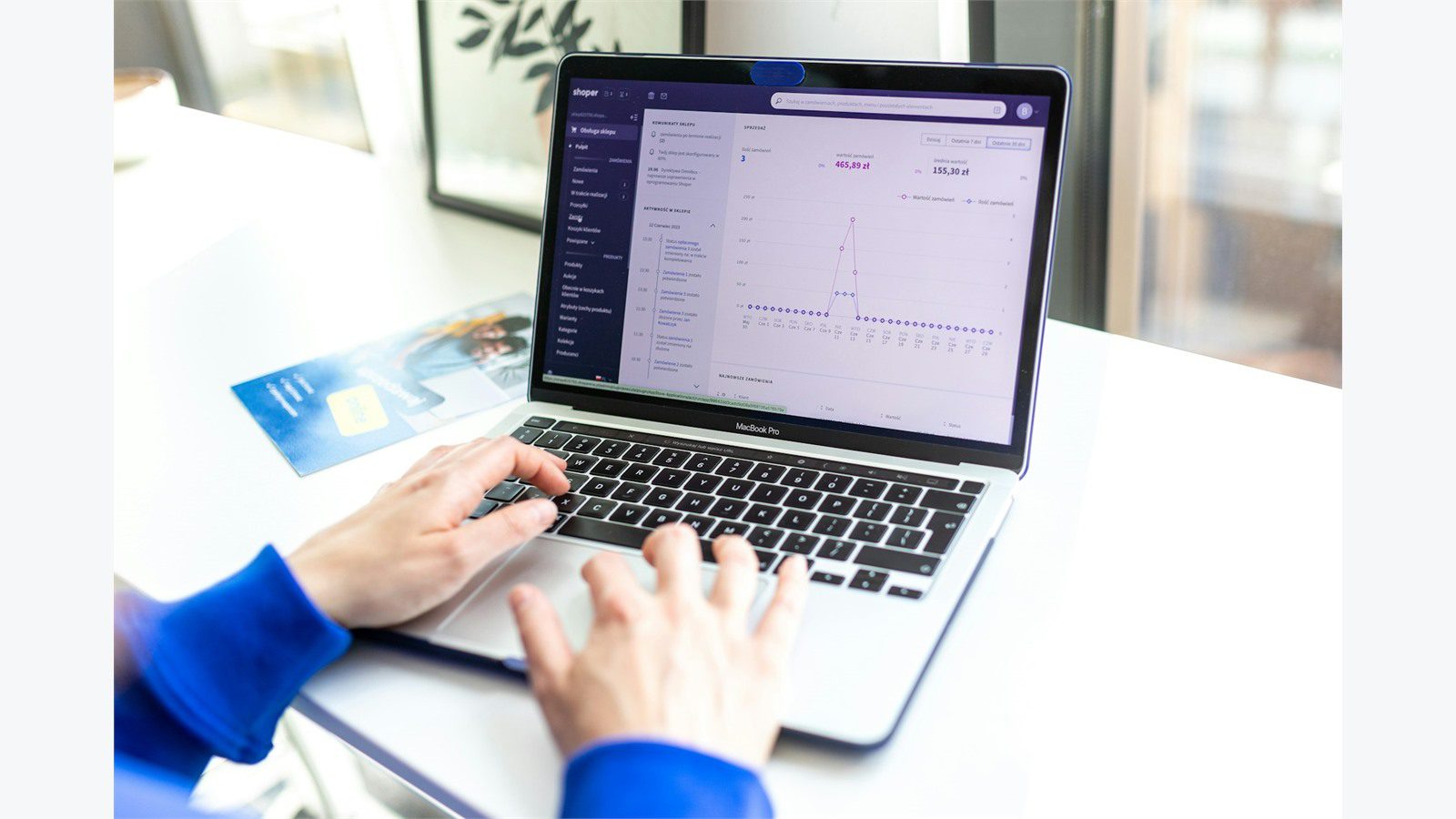 accounting and business software laptop for connected CRM inventory and reporting apps