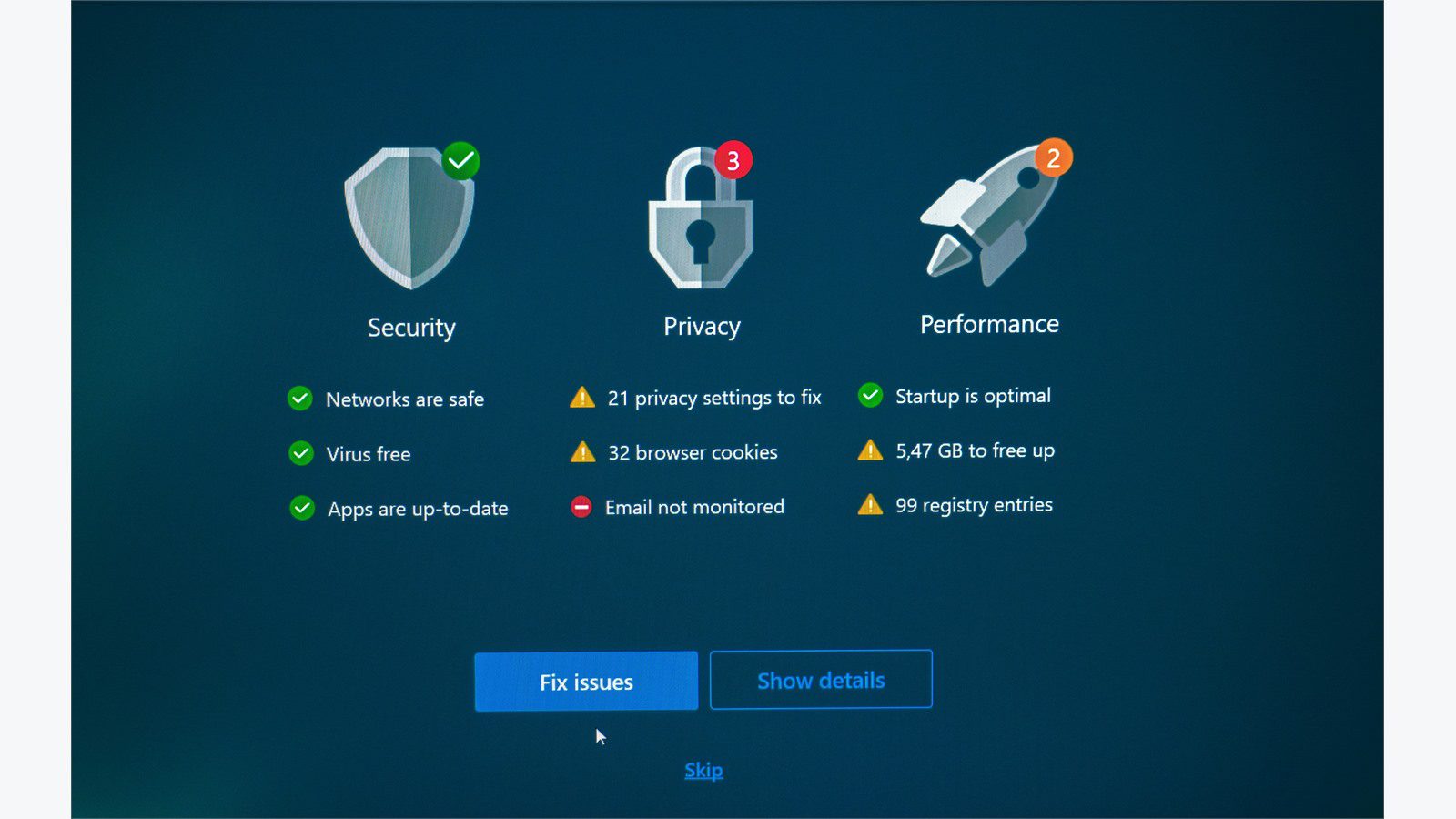 security dashboard representing monitoring incident response and customer communication workflows