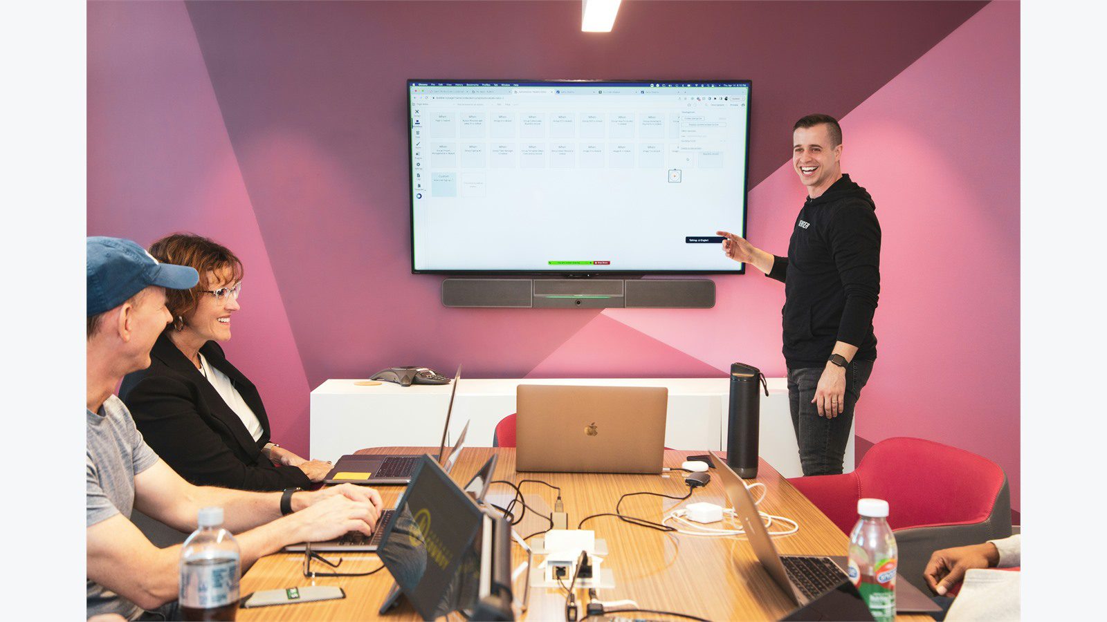 technical team working in modern office while startup leadership plans hiring structure