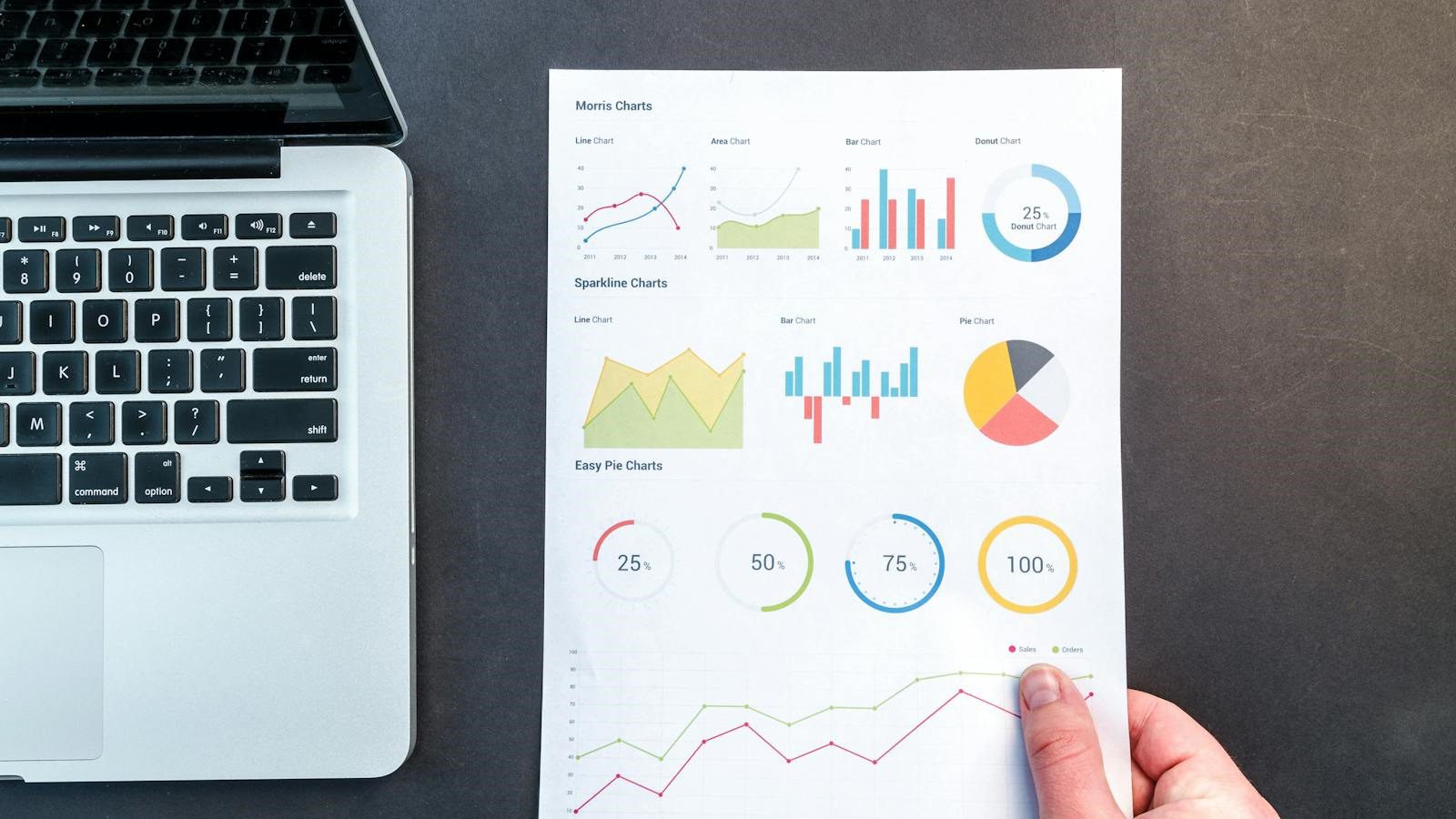 hiData.ai FAQ with charts and laptop representing common AI data workflow questions