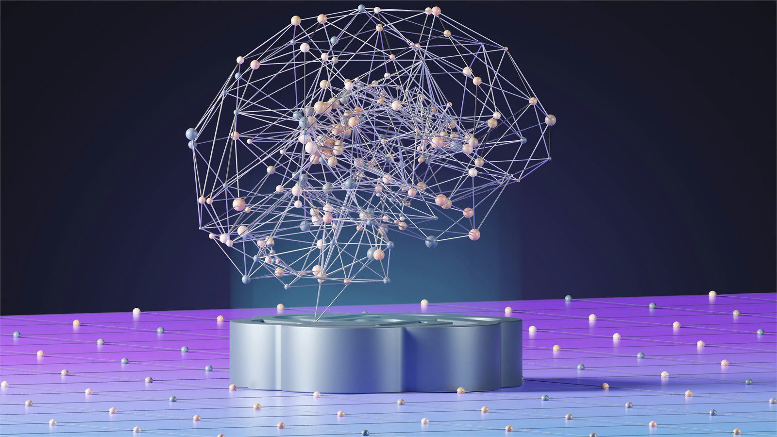 abstract connected network sphere representing APIs events and integration layers for business apps