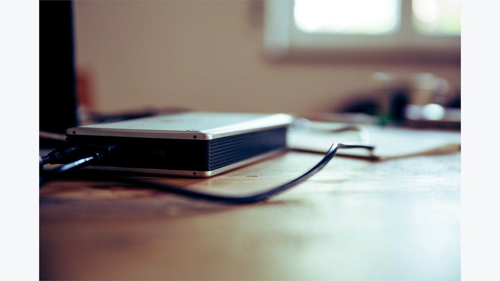 external backup drive connected for restore testing access validation and third-party support checks