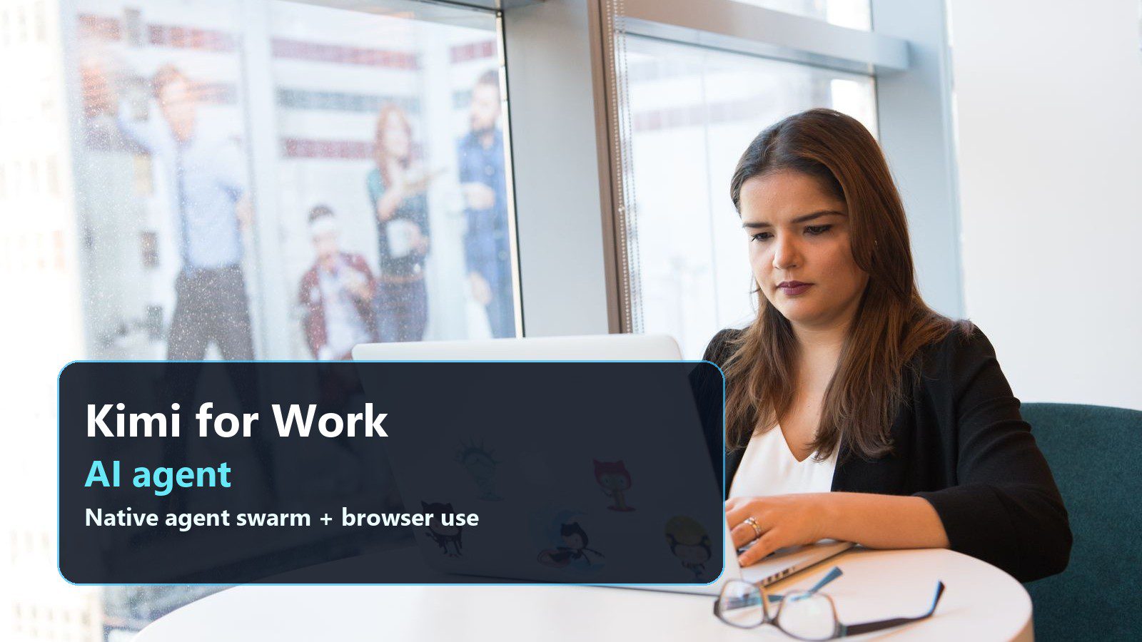 Kimi for Work AI agent: workplace laptop workspace for native agent swarm and browser use
