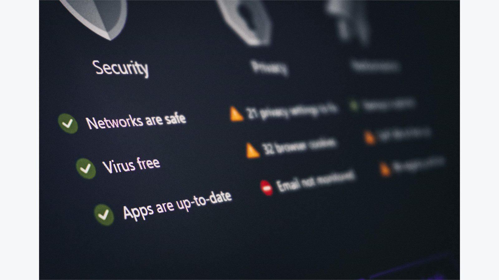 security and privacy dashboard for protecting customer shipping account data and portal access
