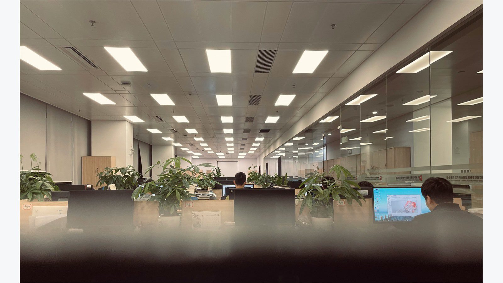 Smart Office Automation: 9 Powerful Energy Wins 15 office ceiling lights and work areas representing automated lighting zones and daylight savings