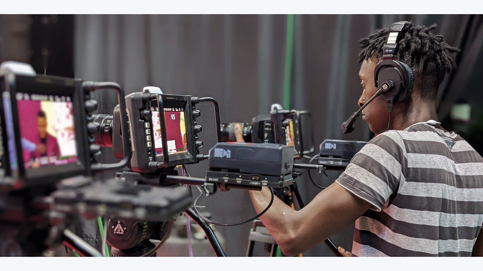 VideoAI Review: 7 Powerful AI Video Wins for Creators 14 videographer adjusting broadcast camera equipment representing multiple AI video model choices
