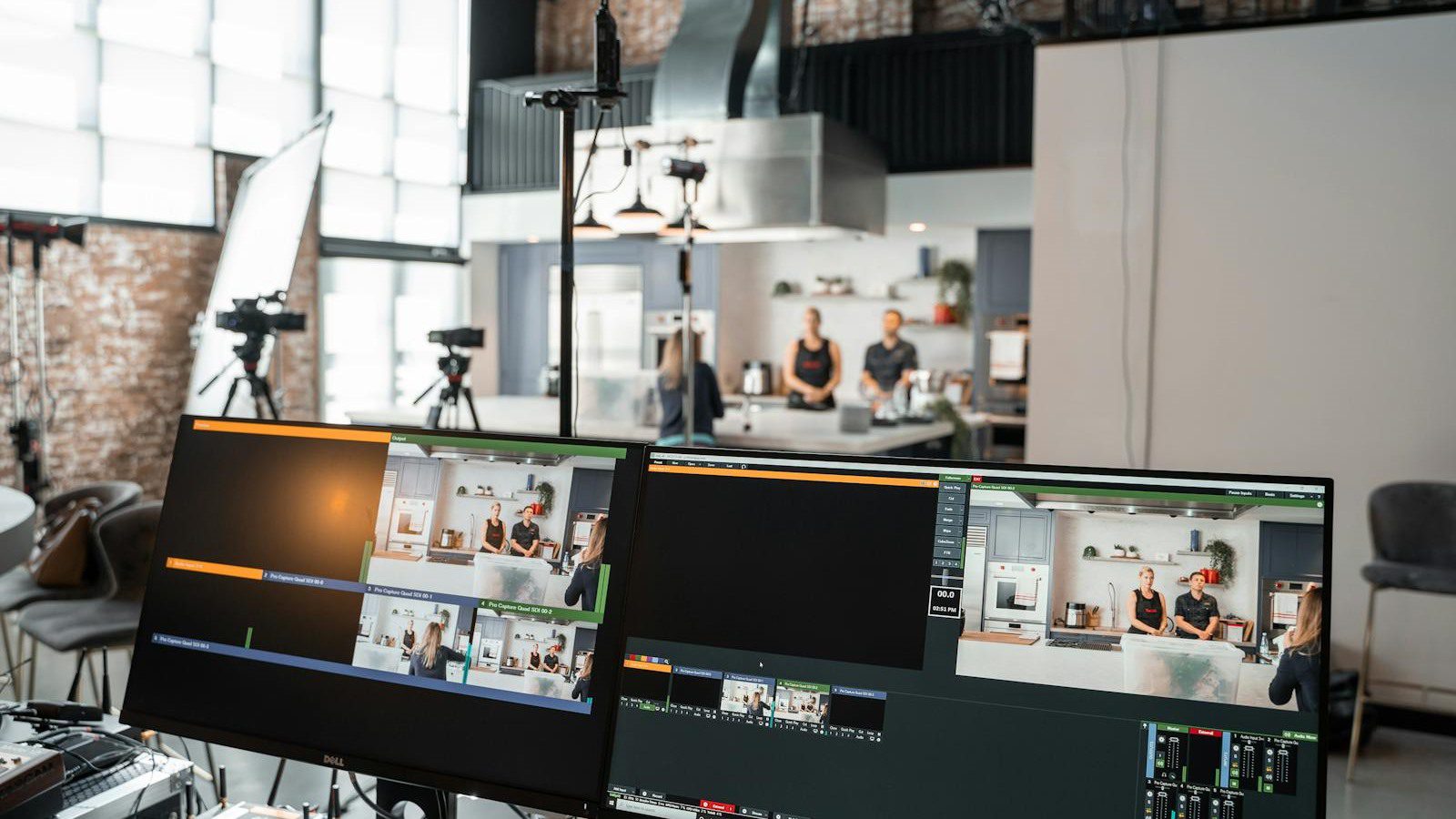 VideoAI Review: 7 Powerful AI Video Wins for Creators 15 video production studio monitors representing professional AI video editing tools