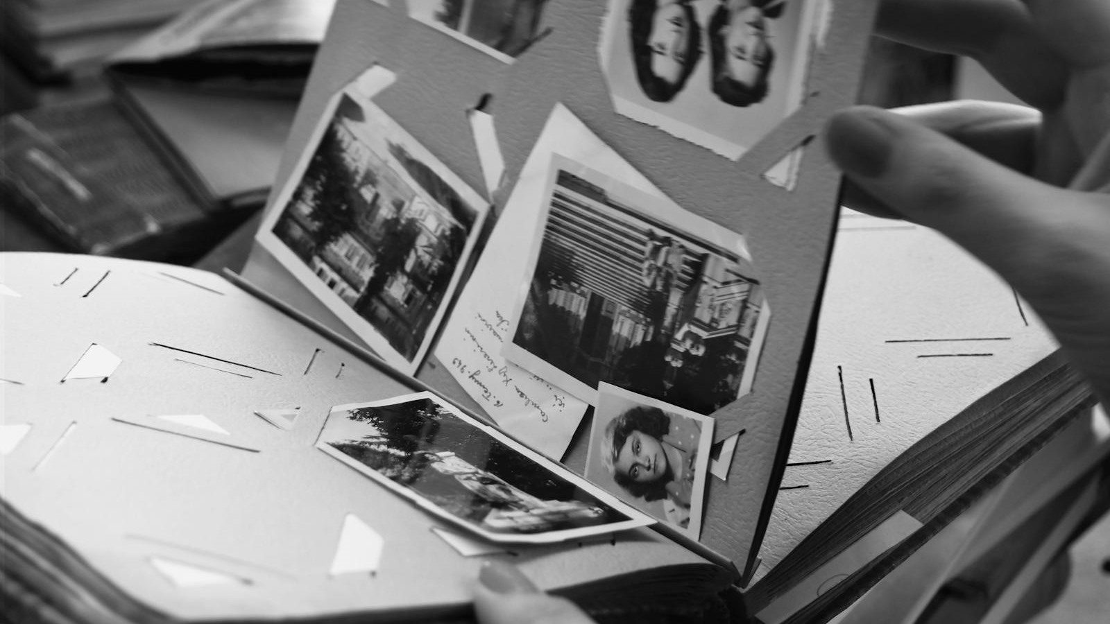 photo album images representing still pictures becoming short AI video animations