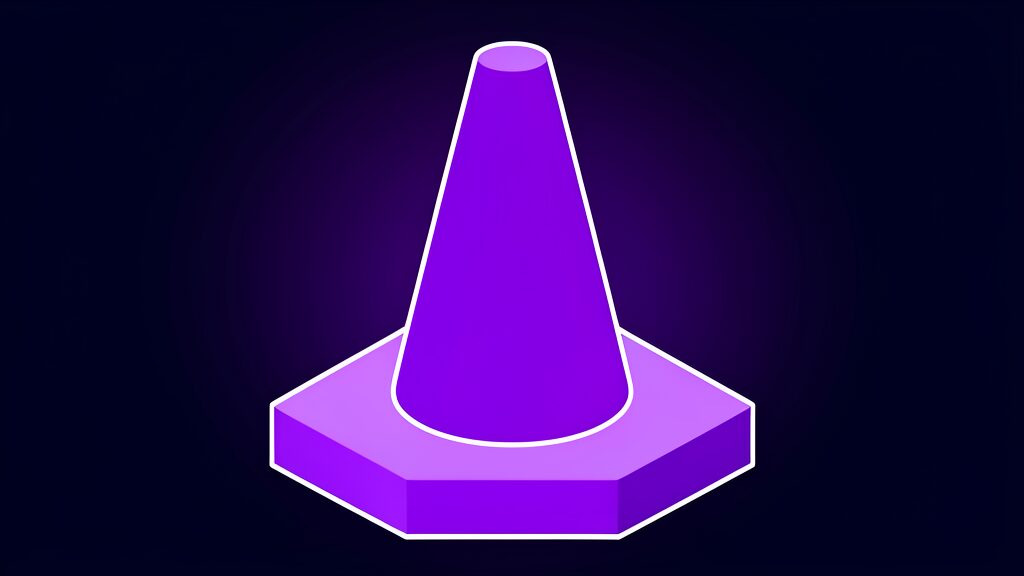 5g multicast broadcasting ai quality control moving average e traffic cone on a square base slab