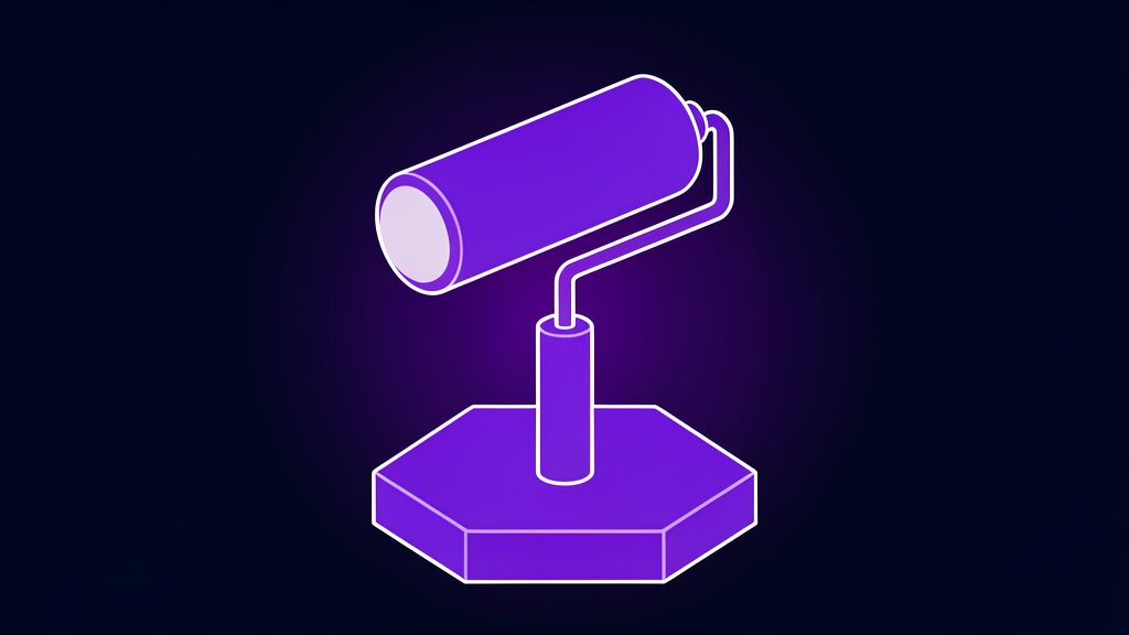 AI-assisted - ai assisted or ai generated max spero a paint roller frame and handle