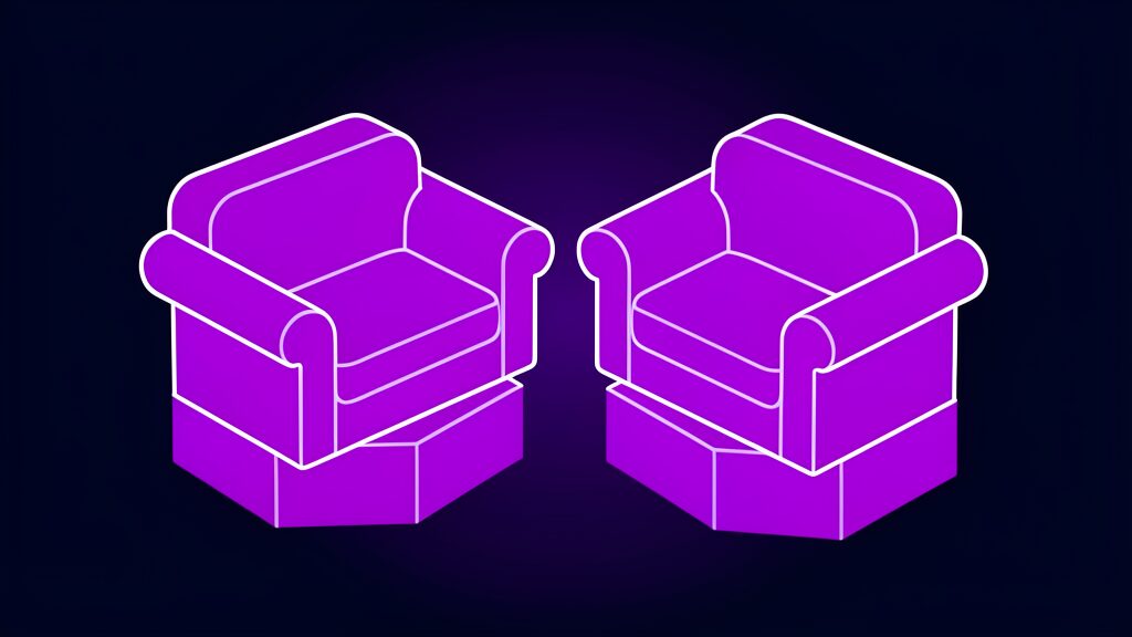 ai consciousness next great societal divide d pair of empty armchairs facing each other