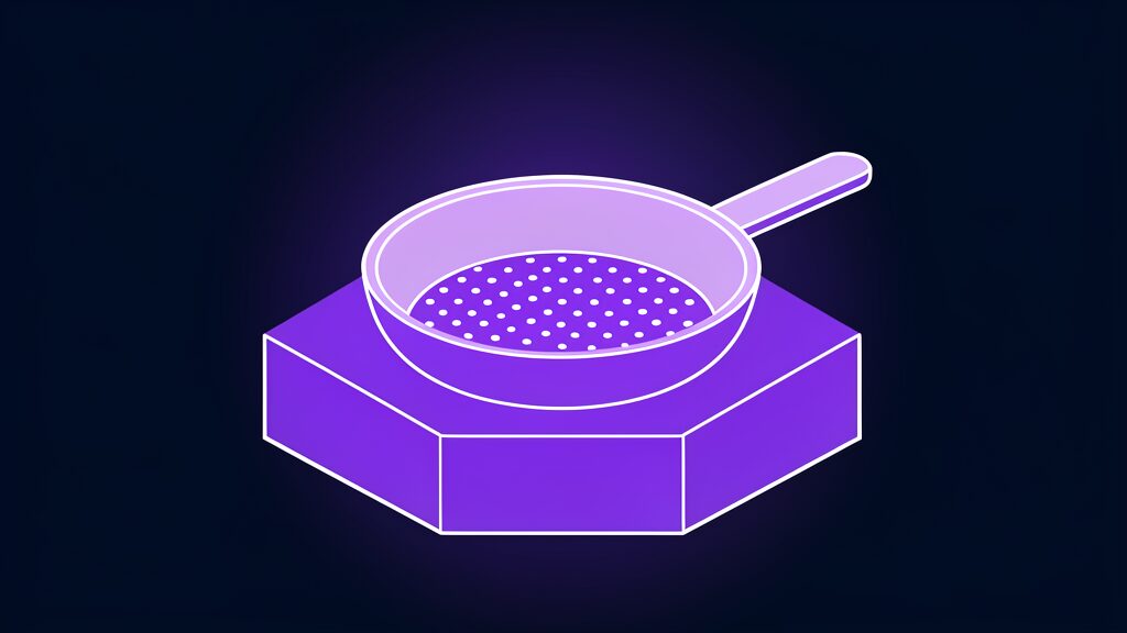ai refusal how ai models decide not to answer a round sieve lying flat with side handle