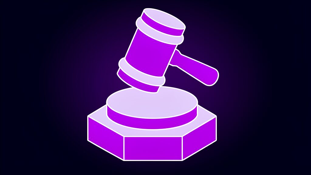 ai slowdown enforced inspections compute chips treaties e gavel resting on a round striking block