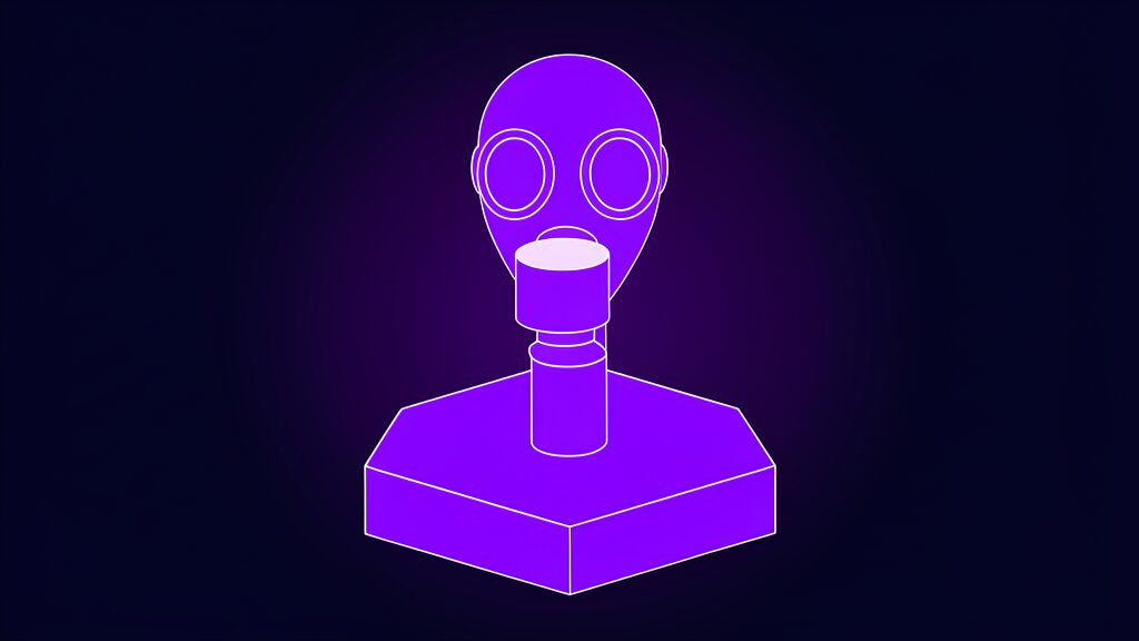 anthropic ceo urges ai companies slow model development c gas mask two round eyepieces one filter