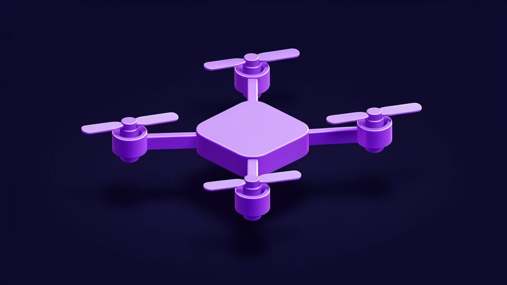antioch agent browser robotics simulation testing a quadcopter drone body with four arms