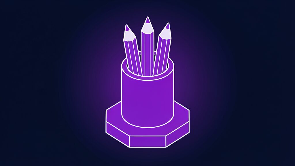 anyvids aixploria a pencil cup with four upright pencils