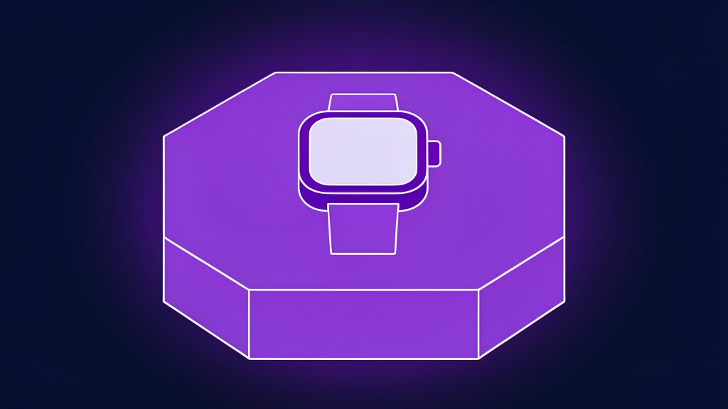 apple watch ai features always listening a wristwatch lying flat with a blank face