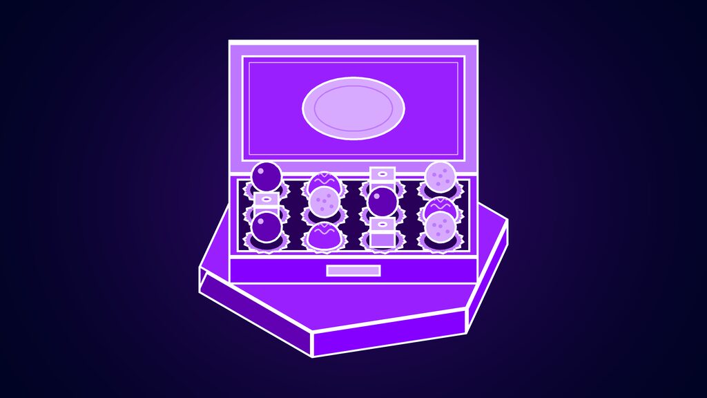 chatgpt profiles top plugins sites showcase a praline box of twelve with its lid raised
