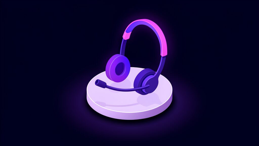 cresta training simulator ai customers transcripts a headset resting on a flat base