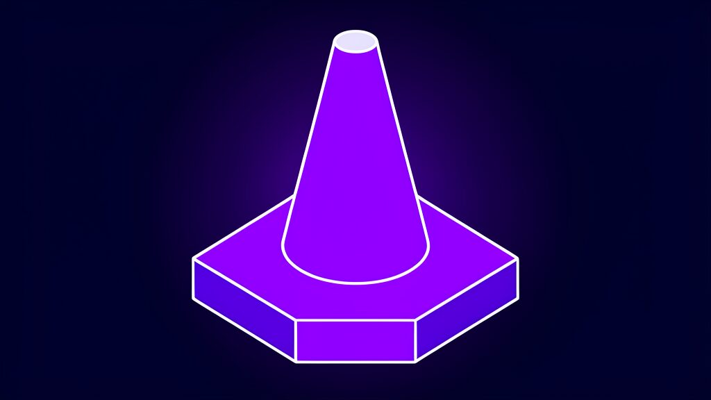 crowd navigation compact ai training crowded environments e traffic cone on a square base slab