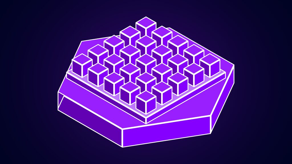 deel akai 8000 ai agents internal operations a grid of small cubes on a platform