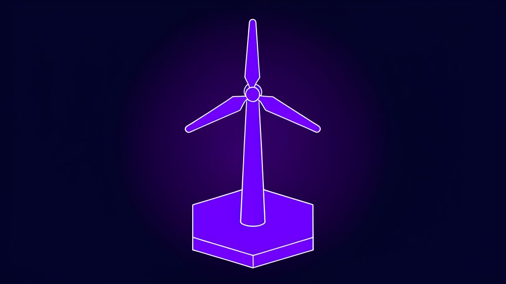 domain-informed AI - domain informed ai electricity grid planning a wind turbine with three straight blades