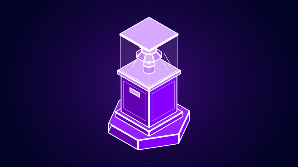 gemini gems retire october migrate skills a glass museum case holding a cut gem