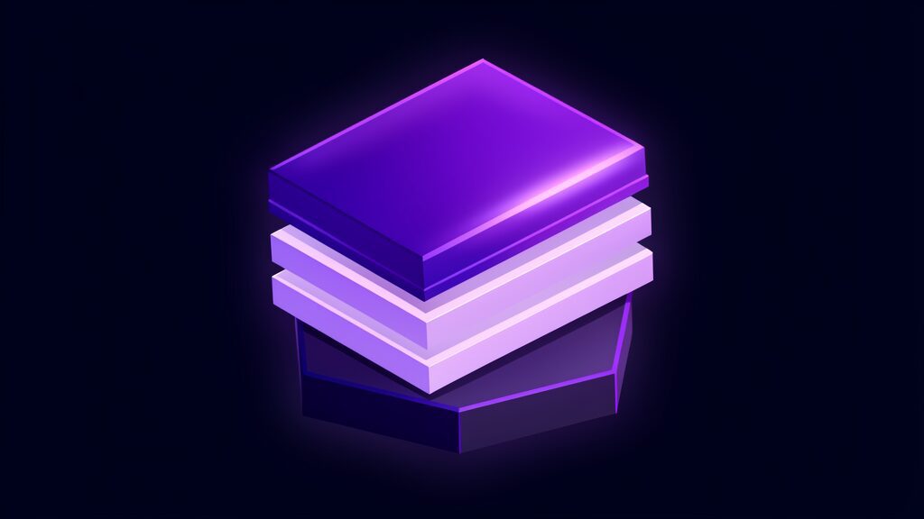generative media tool premiere five ai models e thick flat slab sliced into four parallel layers
