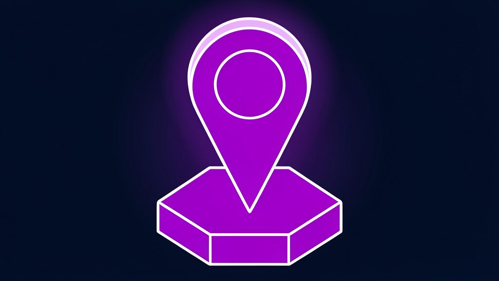 gmplus google maps scraper mcp ai agents a map pin teardrop marker standing upright