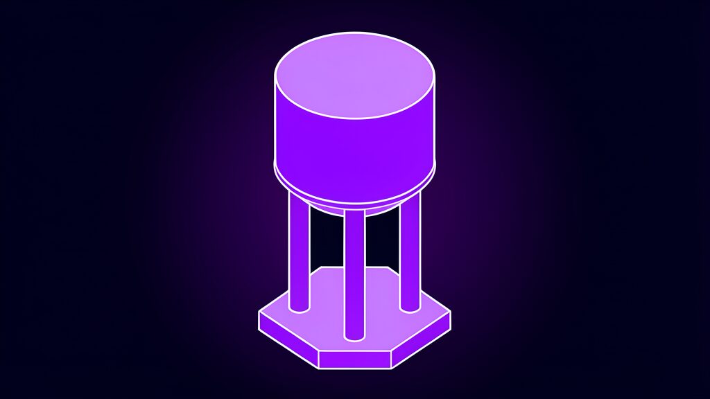 google finland ai infrastructure 13 billion euros a water tower with a rounded tank on four legs