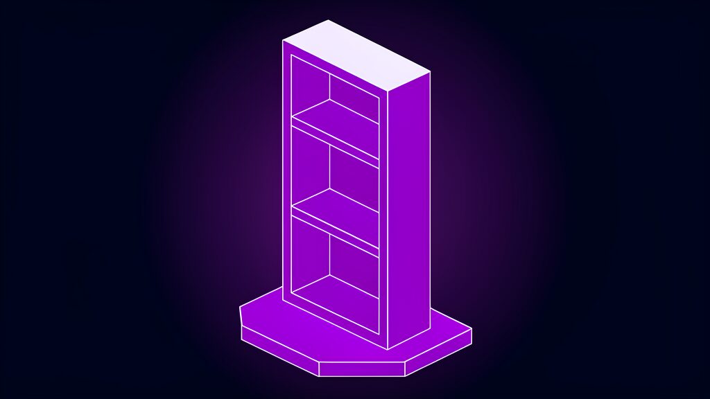 grok library file filtering ios a solid bookshelf three shelves