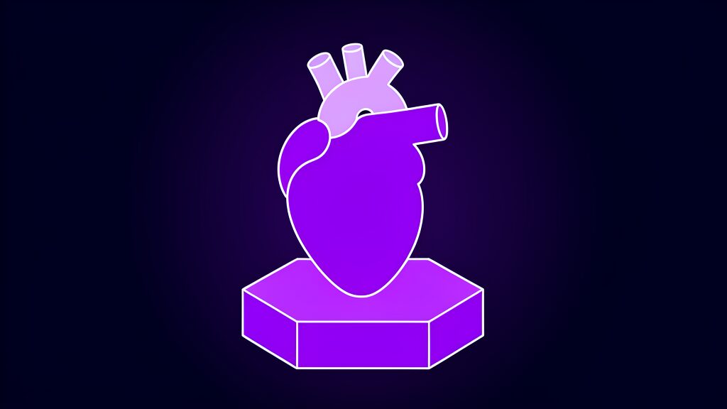 heart models childrens hospital open source nvidia ai cardiac care a stylised anatomical heart organ with vessel stubs