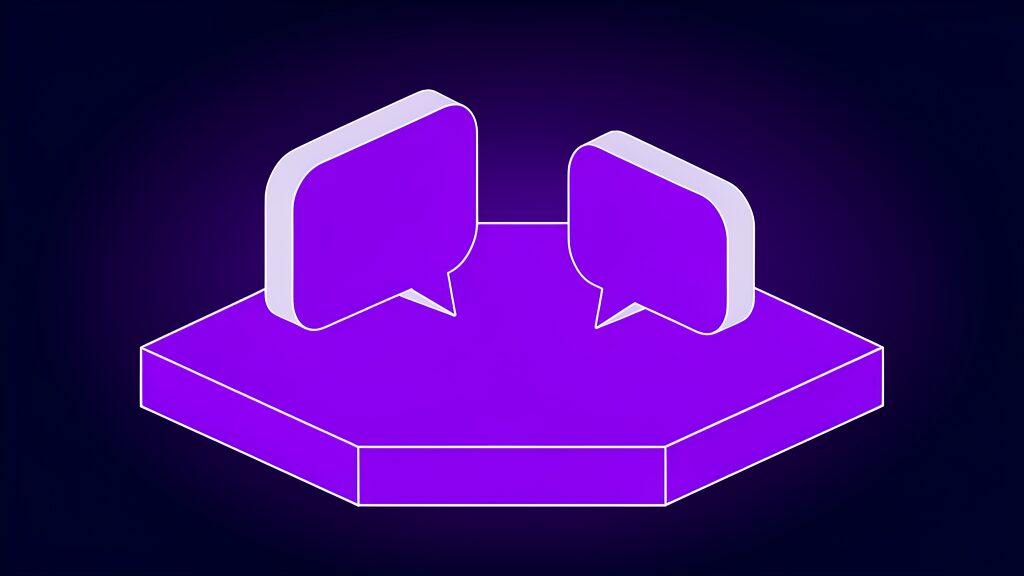 independent testing powerful ai models b two blank speech bubbles standing apart